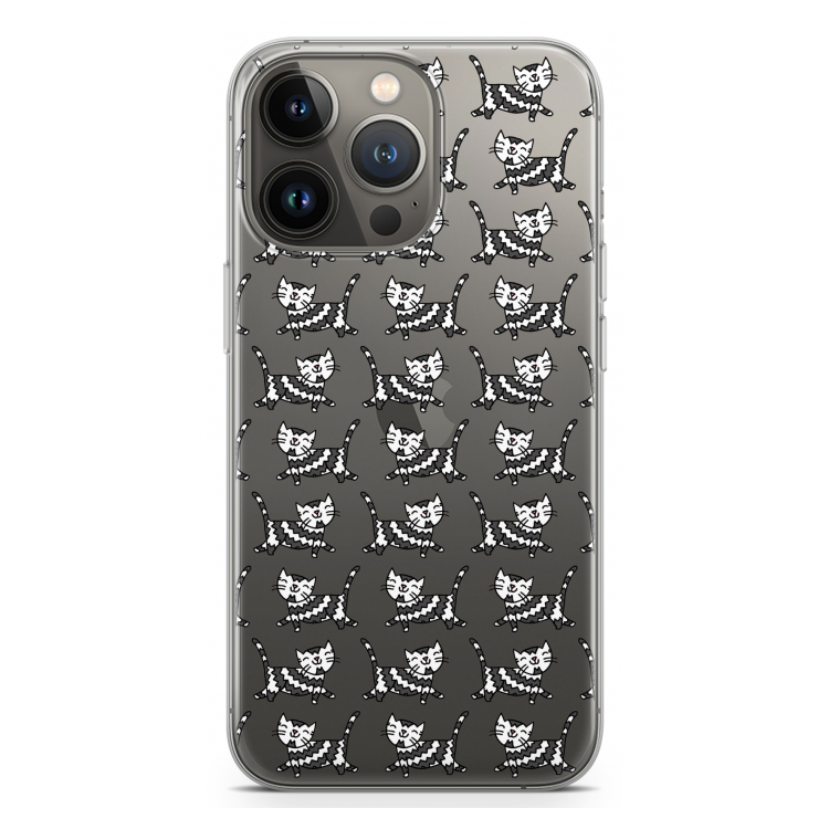 Zwarte poes: iPhone 13 Pro Transparant Hoesje