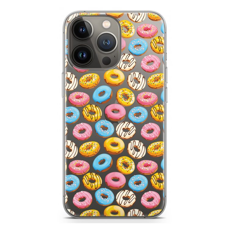 Pink donuts: iPhone 13 Pro Transparant Hoesje