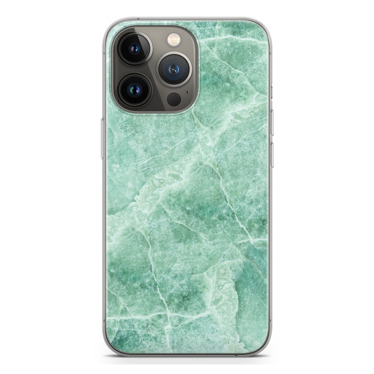 Groen marmer: iPhone 13 Pro Transparant Hoesje