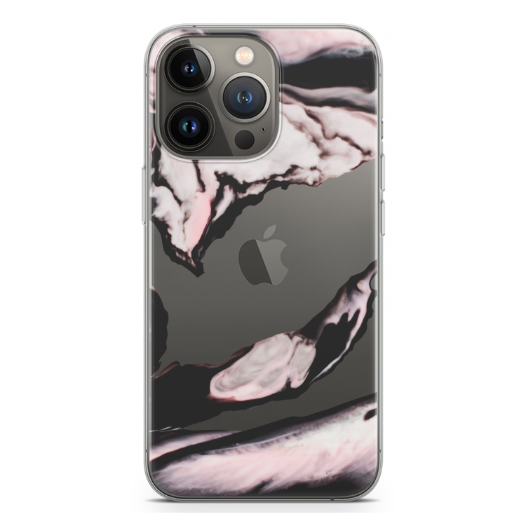 Roze stroom: iPhone 13 Pro Transparant Hoesje