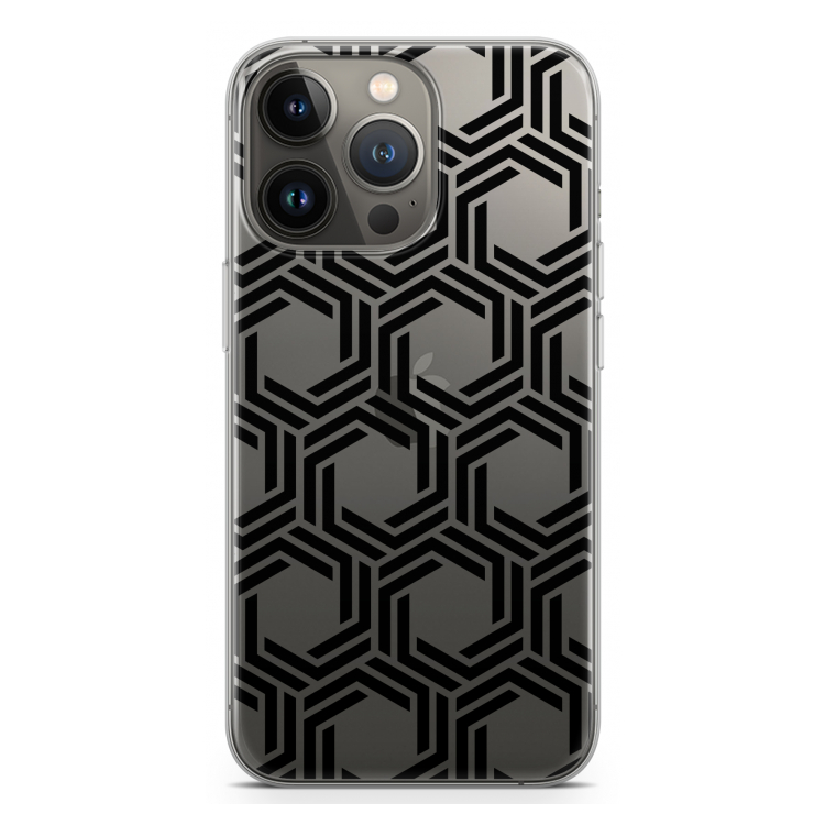Geometrisch patroon: iPhone 13 Pro Transparant Hoesje