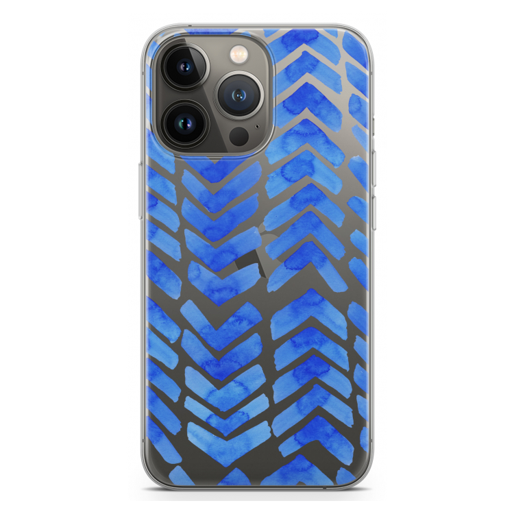 Blauwe pijlen: iPhone 13 Pro Transparant Hoesje
