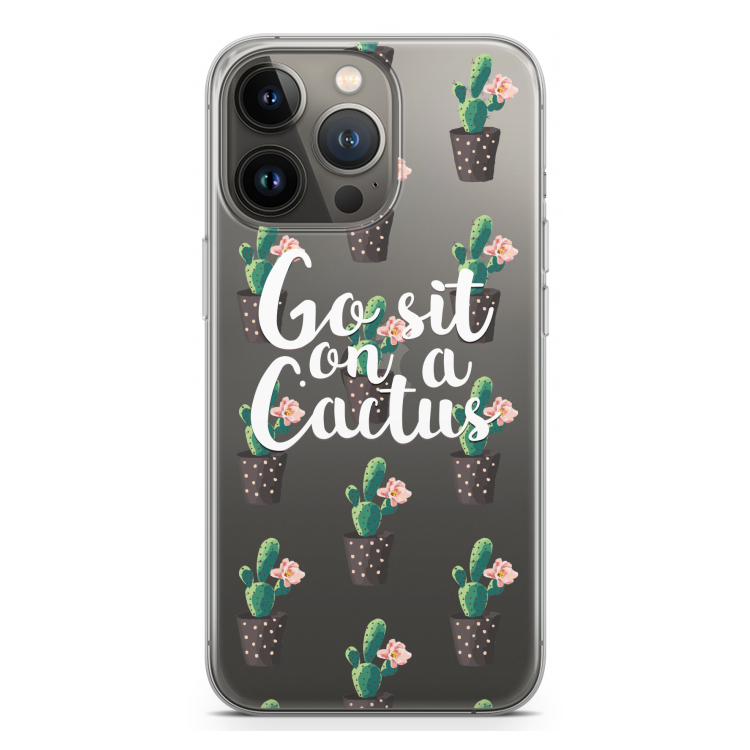 Cactus quote: iPhone 13 Pro Transparant Hoesje