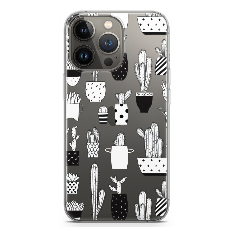 Cactusmotief: iPhone 13 Pro Transparant Hoesje