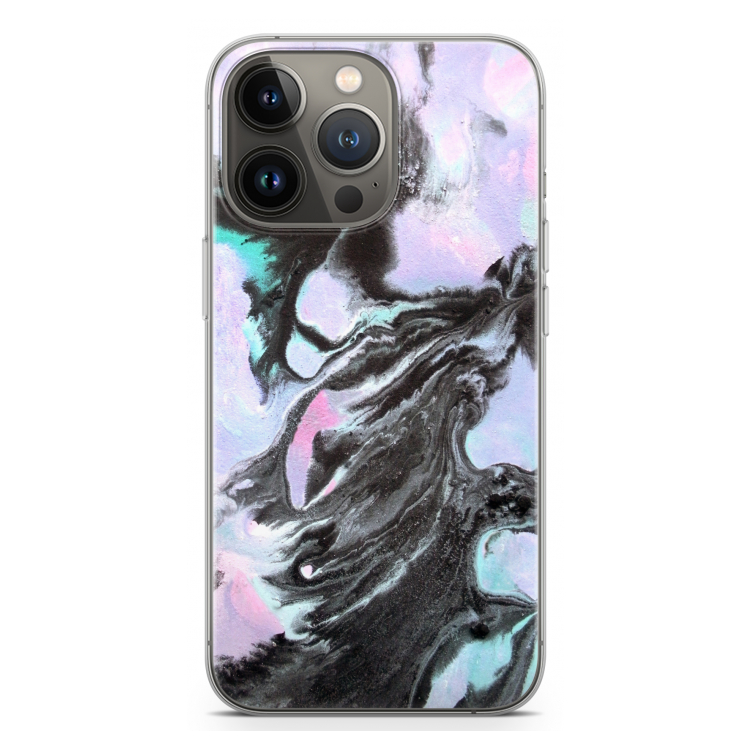 Pastel zwart: iPhone 13 Pro Transparant Hoesje