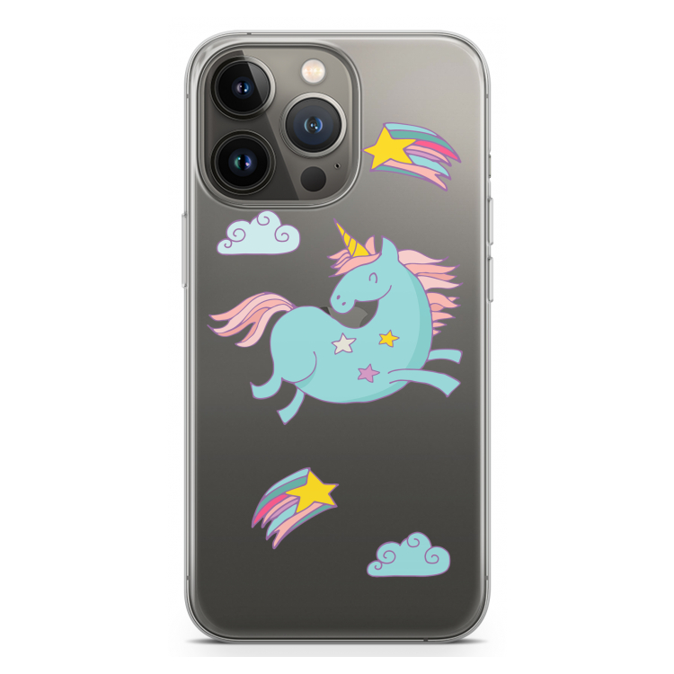Vliegende eenhoorn: iPhone 13 Pro Transparant Hoesje