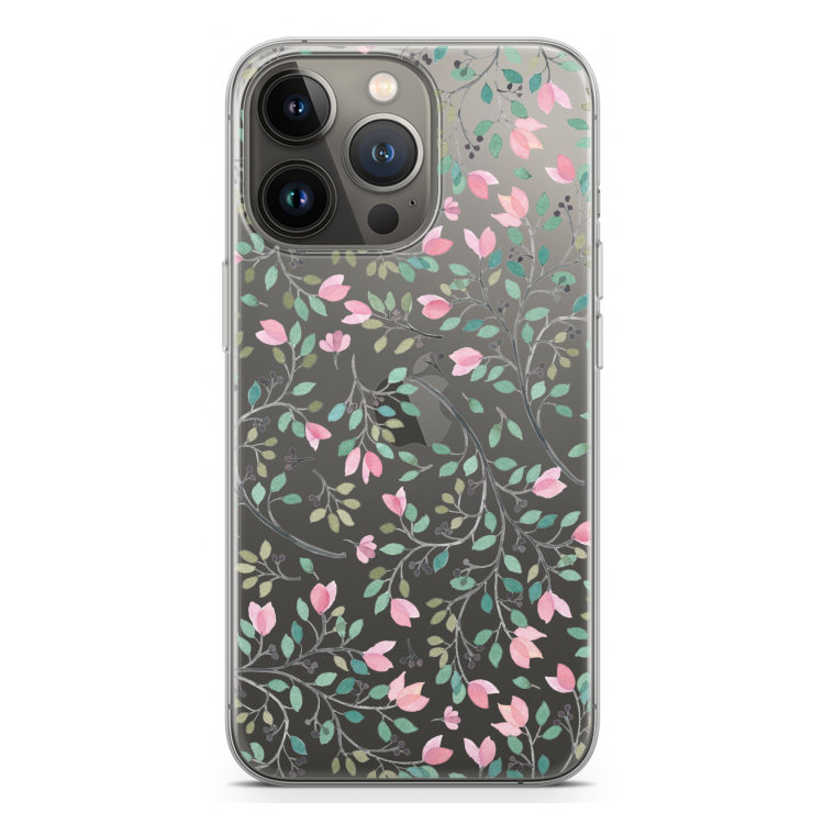 Sierlijke bloemen: iPhone 13 Pro Transparant Hoesje