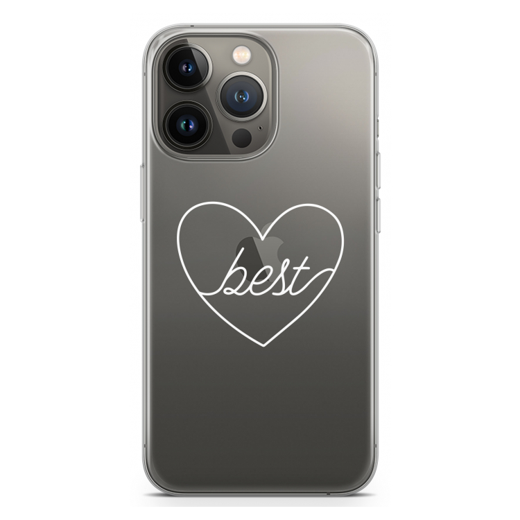 Best heart pastel: iPhone 13 Pro Transparant Hoesje