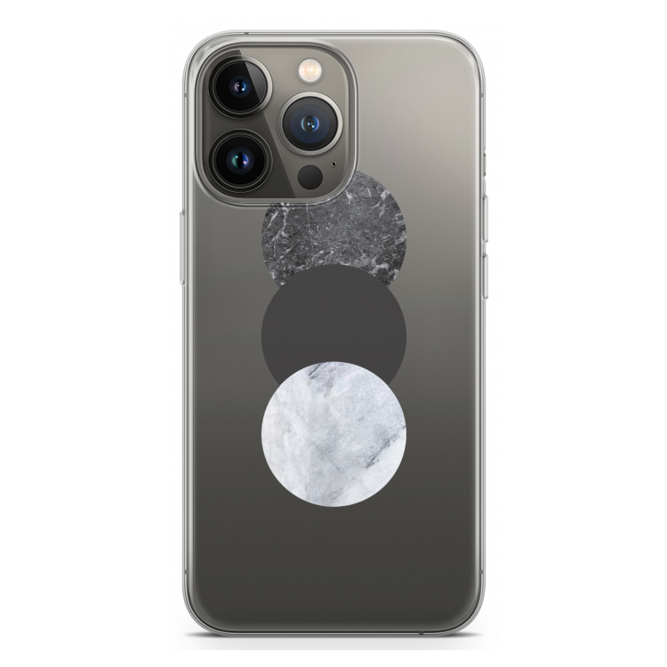 Marmeren cirkels: iPhone 13 Pro Transparant Hoesje