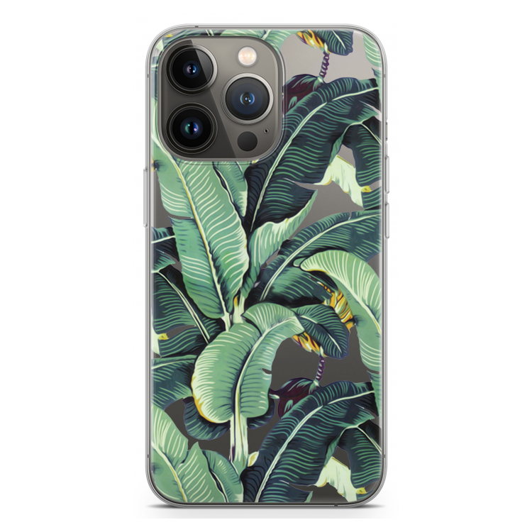 Bananenbladeren: iPhone 13 Pro Transparant Hoesje