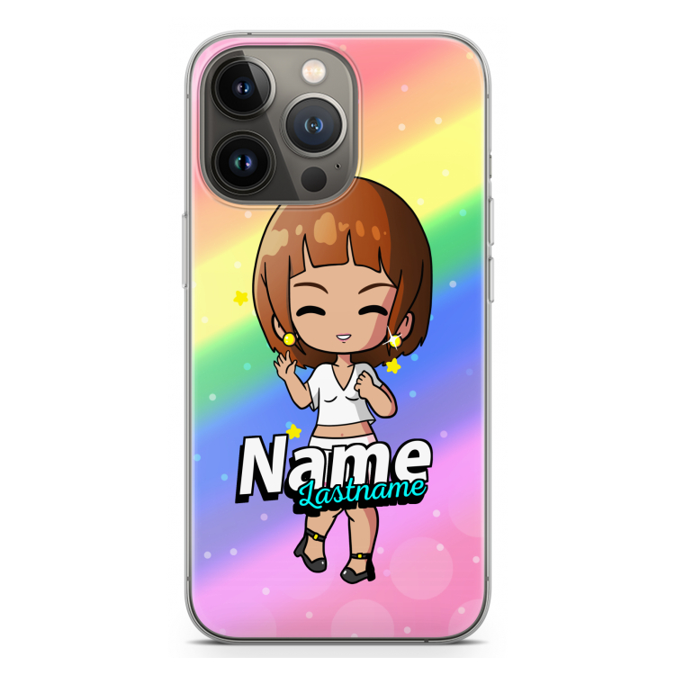 Chibi Maker vrouw: iPhone 13 Pro Transparant Hoesje