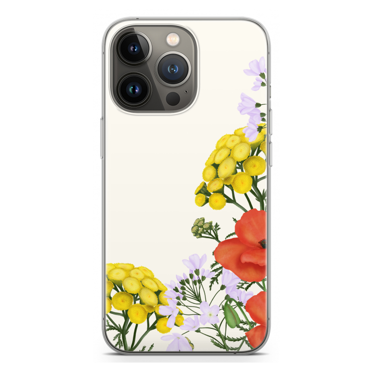 Wilde bloemen: iPhone 13 Pro Transparant Hoesje