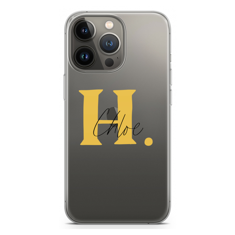 Amber Script: iPhone 13 Pro Transparant Hoesje