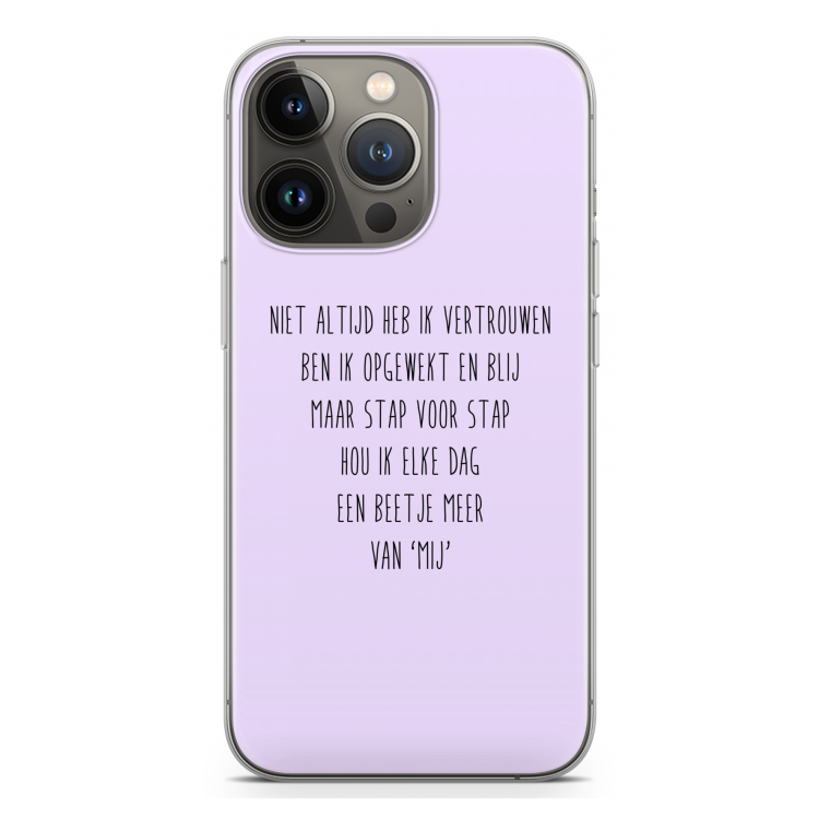 Zelfvertrouwen: iPhone 13 Pro Transparant Hoesje