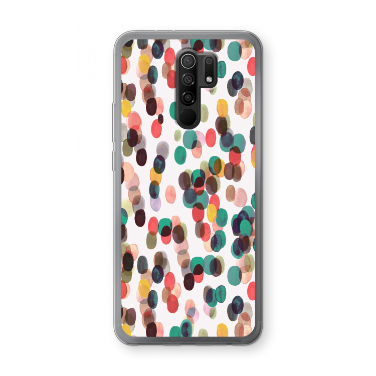 Tropical Dots: Xiaomi Redmi 9 Transparant Hoesje