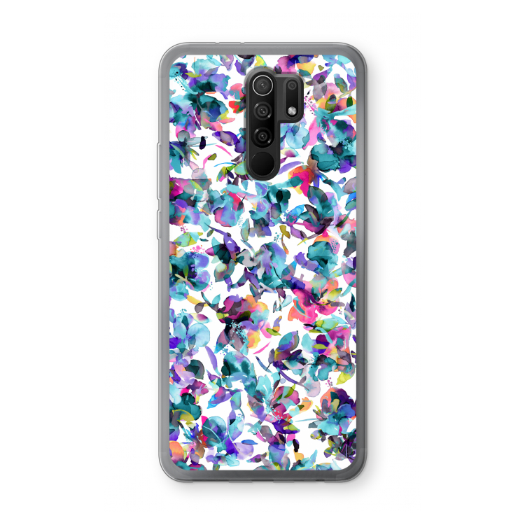 Hibiscus Flowers: Xiaomi Redmi 9 Transparant Hoesje