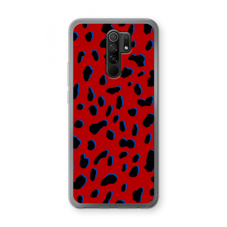 Red Leopard: Xiaomi Redmi 9 Transparant Hoesje
