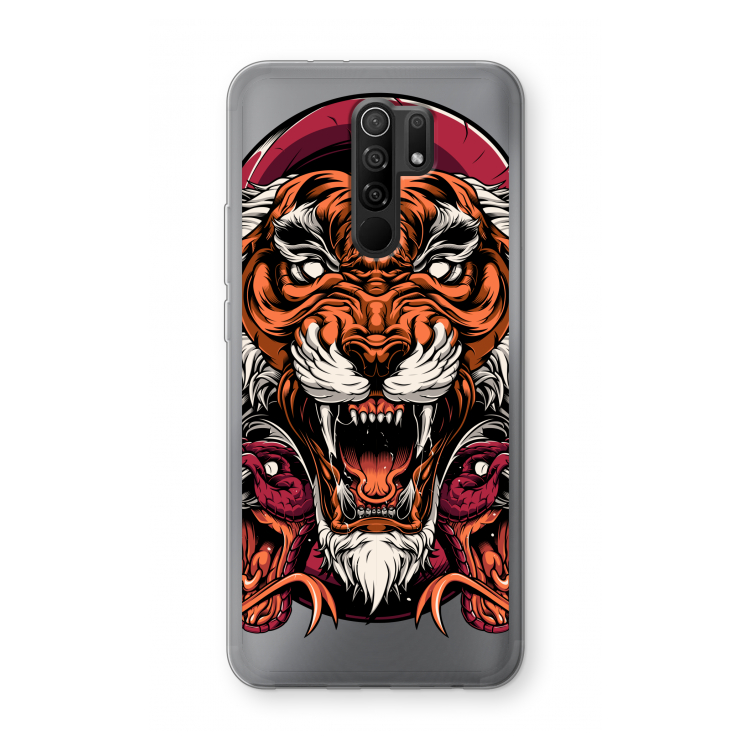 Tiger and Rattlesnakes: Xiaomi Redmi 9 Transparant Hoesje