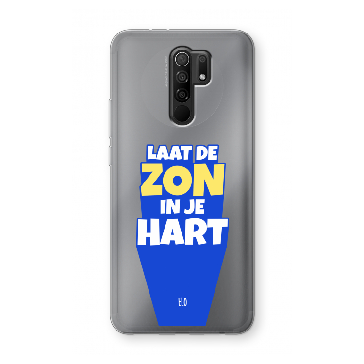 Laat de zon in je hart: Xiaomi Redmi 9 Transparant Hoesje