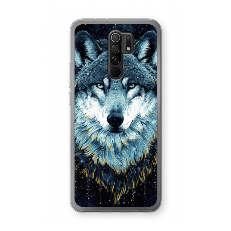 Darkness Wolf: Xiaomi Redmi 9 Transparant Hoesje