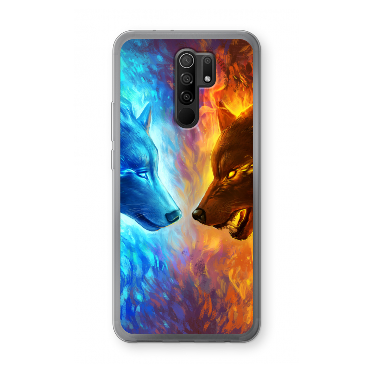 Fire & Ice: Xiaomi Redmi 9 Transparant Hoesje