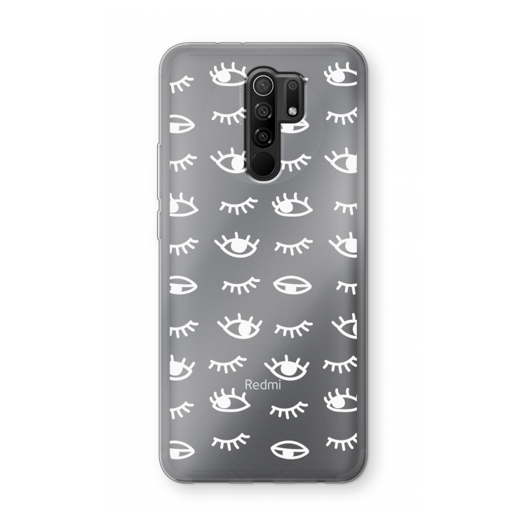 Eye pattern #3: Xiaomi Redmi 9 Transparant Hoesje