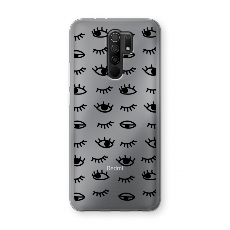 Eye pattern #2: Xiaomi Redmi 9 Transparant Hoesje