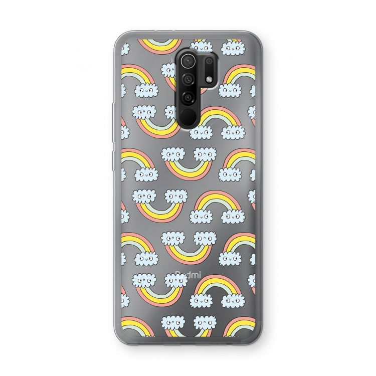 Regenboog: Xiaomi Redmi 9 Transparant Hoesje