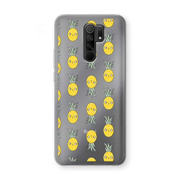 Ananas: Xiaomi Redmi 9 Transparant Hoesje