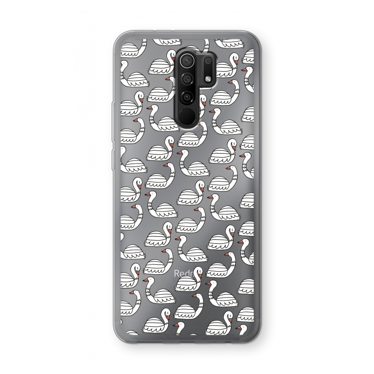 Zwanen: Xiaomi Redmi 9 Transparant Hoesje