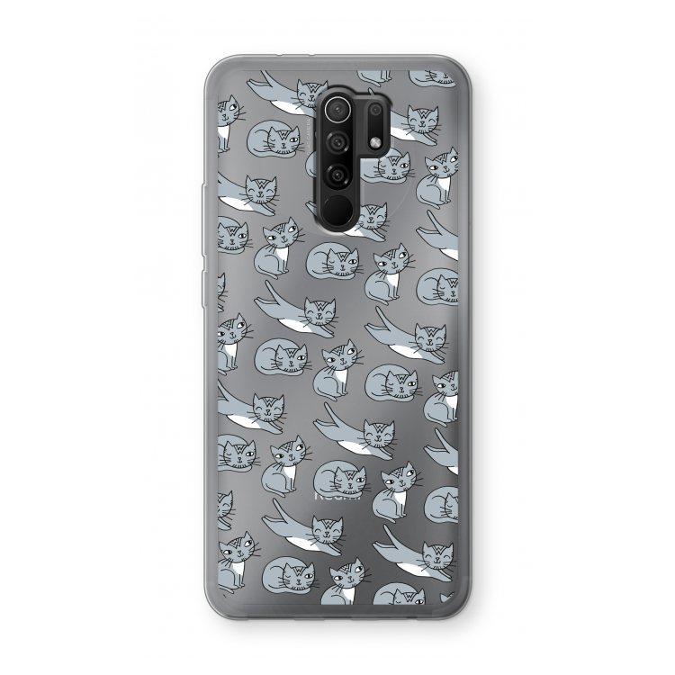 Poezen: Xiaomi Redmi 9 Transparant Hoesje