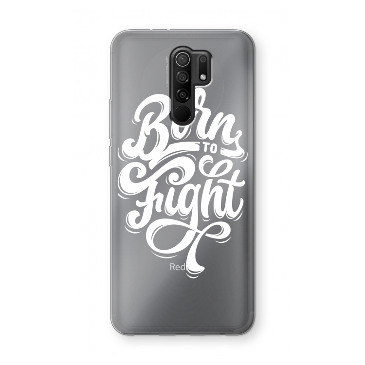 Born to Fight: Xiaomi Redmi 9 Transparant Hoesje