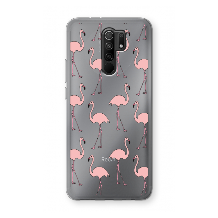 Anything Flamingoes: Xiaomi Redmi 9 Transparant Hoesje