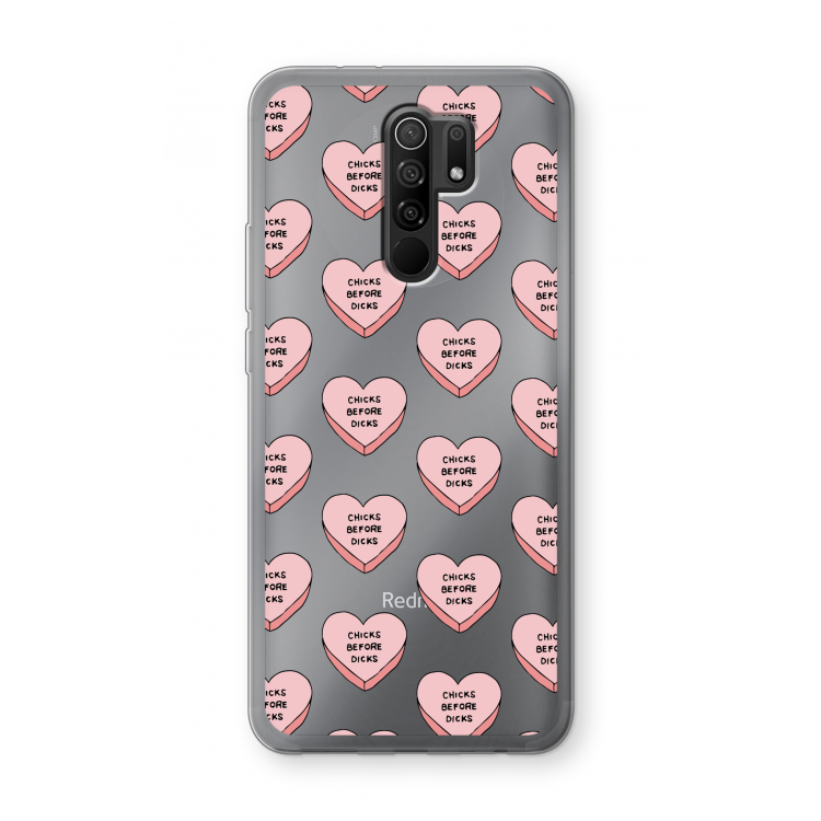 Chicks before dicks: Xiaomi Redmi 9 Transparant Hoesje
