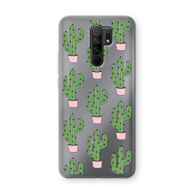 Cactus Lover: Xiaomi Redmi 9 Transparant Hoesje