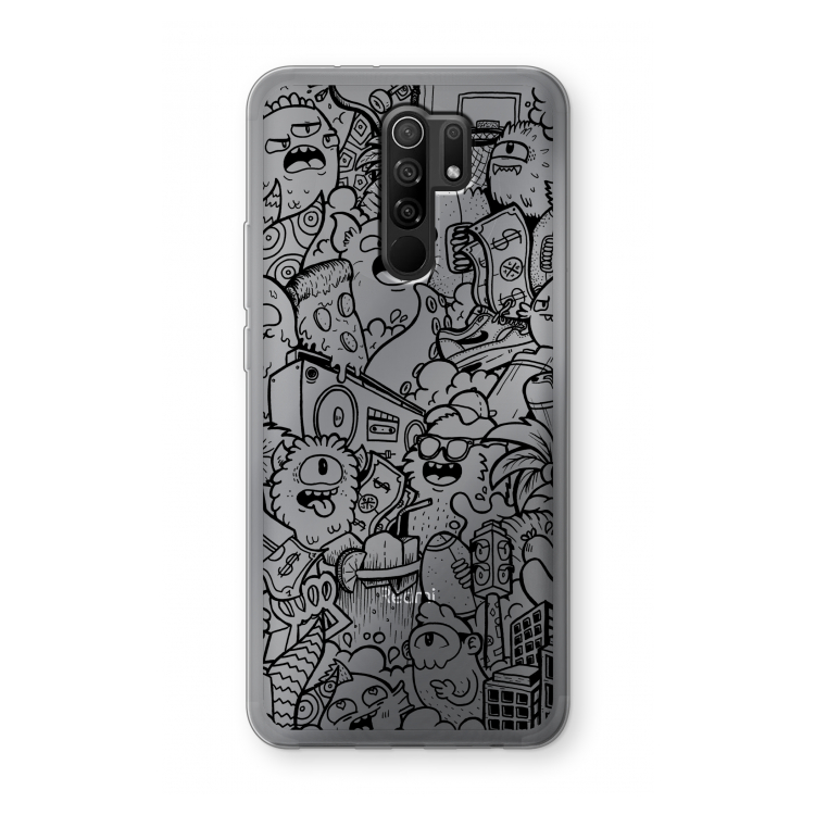 Vexx Black City : Xiaomi Redmi 9 Transparant Hoesje