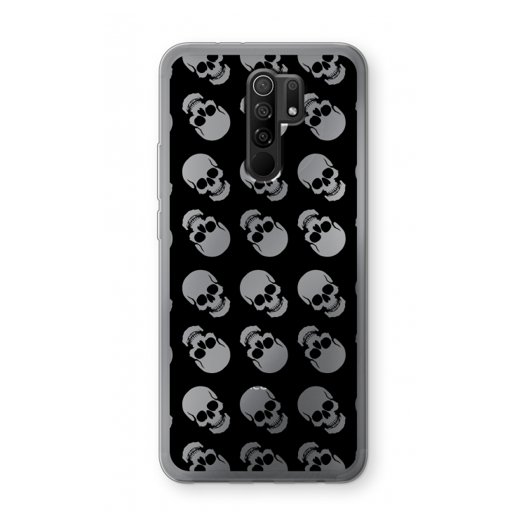 Musketon Skulls: Xiaomi Redmi 9 Transparant Hoesje