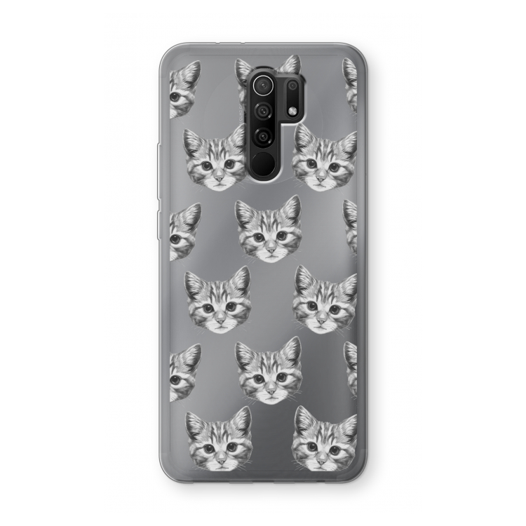 Kitten: Xiaomi Redmi 9 Transparant Hoesje