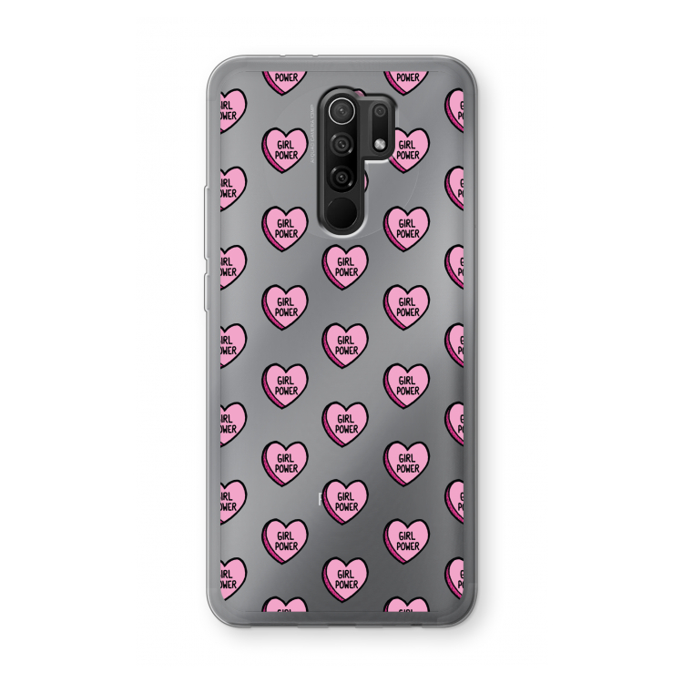 GIRL POWER: Xiaomi Redmi 9 Transparant Hoesje