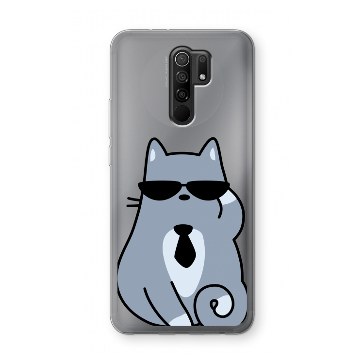 Cool cat: Xiaomi Redmi 9 Transparant Hoesje