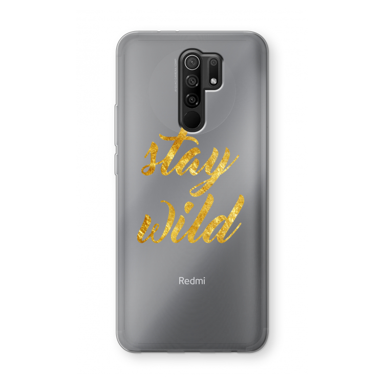 Stay wild: Xiaomi Redmi 9 Transparant Hoesje