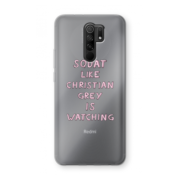 Christian Grey: Xiaomi Redmi 9 Transparant Hoesje