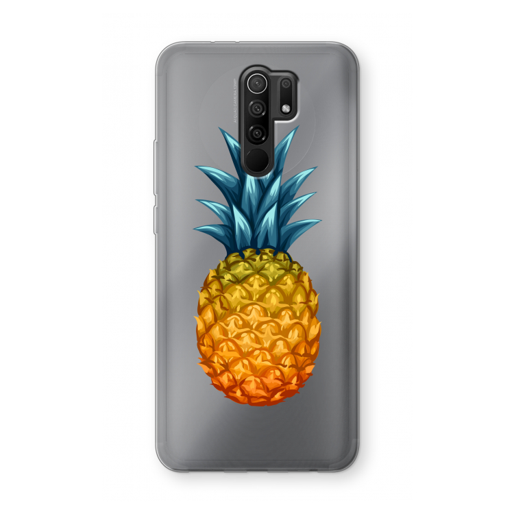 Grote ananas: Xiaomi Redmi 9 Transparant Hoesje