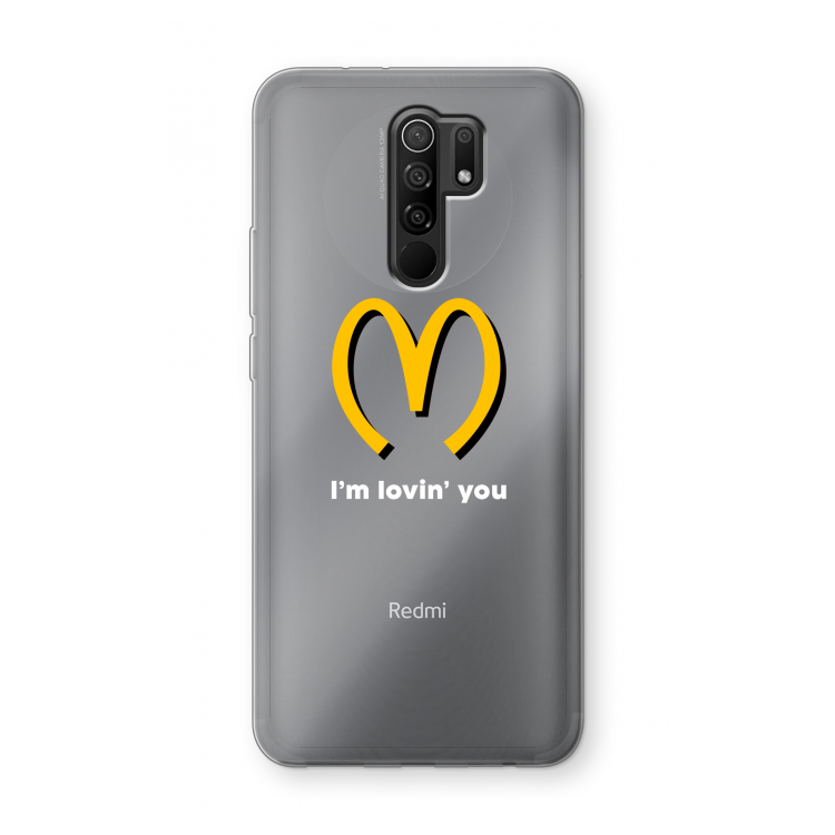 I'm lovin' you: Xiaomi Redmi 9 Transparant Hoesje