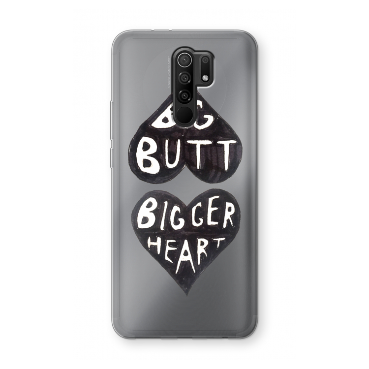 Big butt bigger heart: Xiaomi Redmi 9 Transparant Hoesje