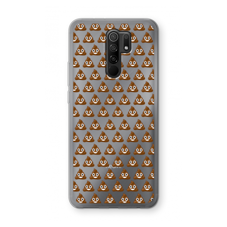 Poop emoji: Xiaomi Redmi 9 Transparant Hoesje