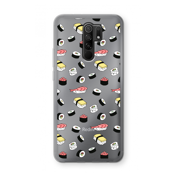Sushi time: Xiaomi Redmi 9 Transparant Hoesje