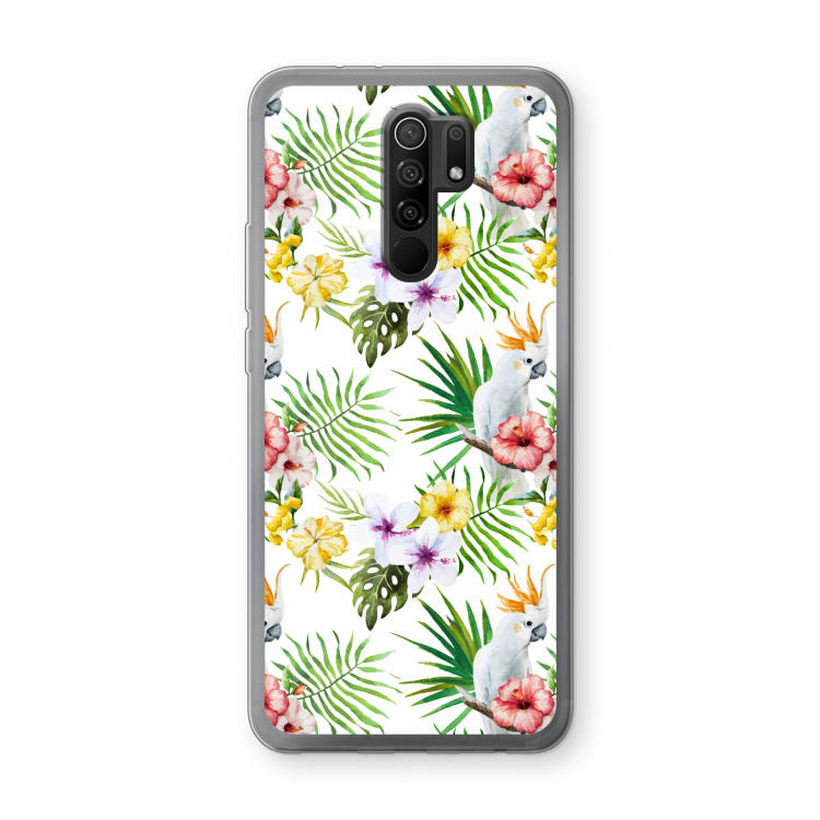 Gele kuif: Xiaomi Redmi 9 Transparant Hoesje