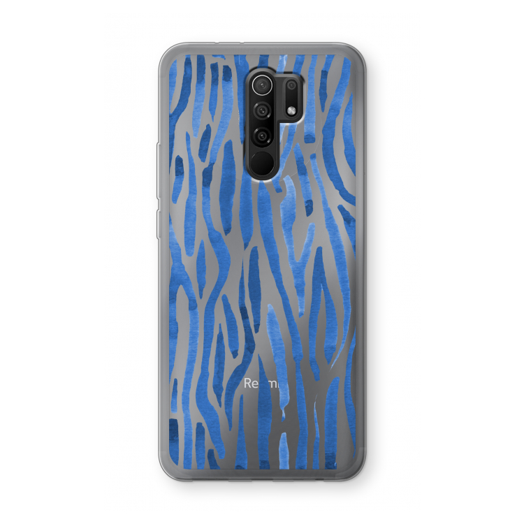 Blauwe nerven: Xiaomi Redmi 9 Transparant Hoesje