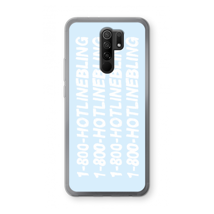 Hotline bling blue: Xiaomi Redmi 9 Transparant Hoesje